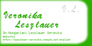 veronika leszlauer business card